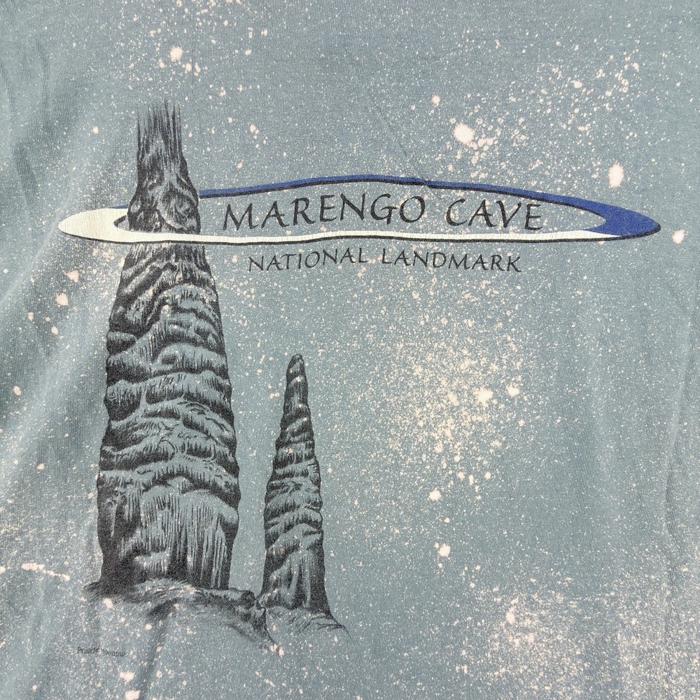 Vintage Marengo Cave National Landmark T Shirt XL USA Made Single Stitch Alore - Picture 4 of 8